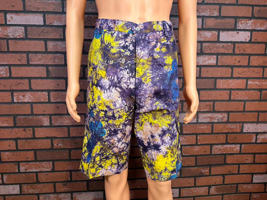 Temlay Cargo Short - Yellow & Purple