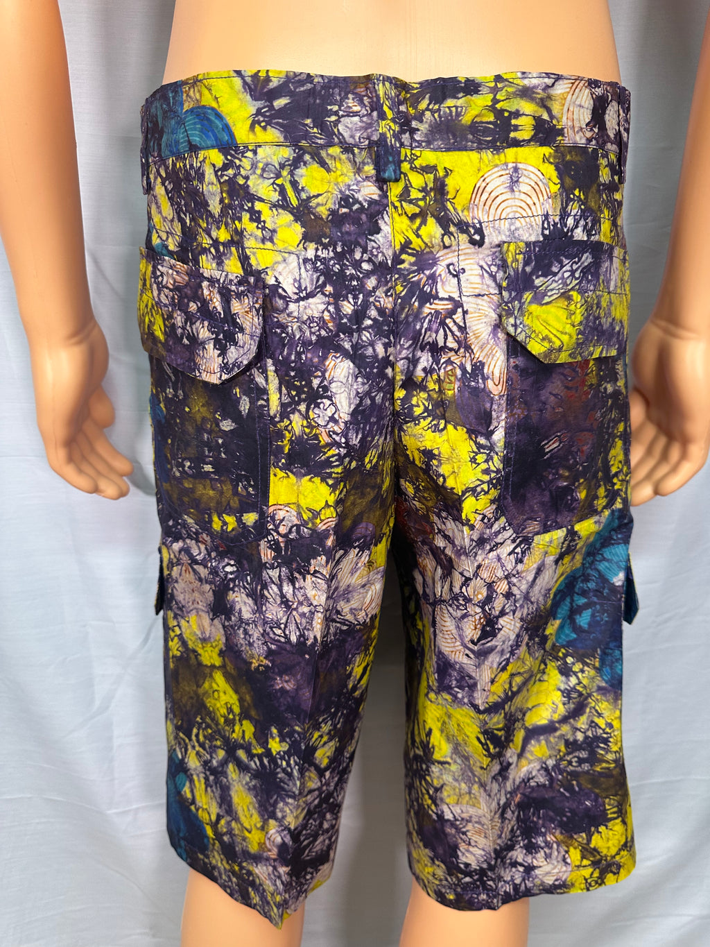Short cargo Temlay - Jaune et violet