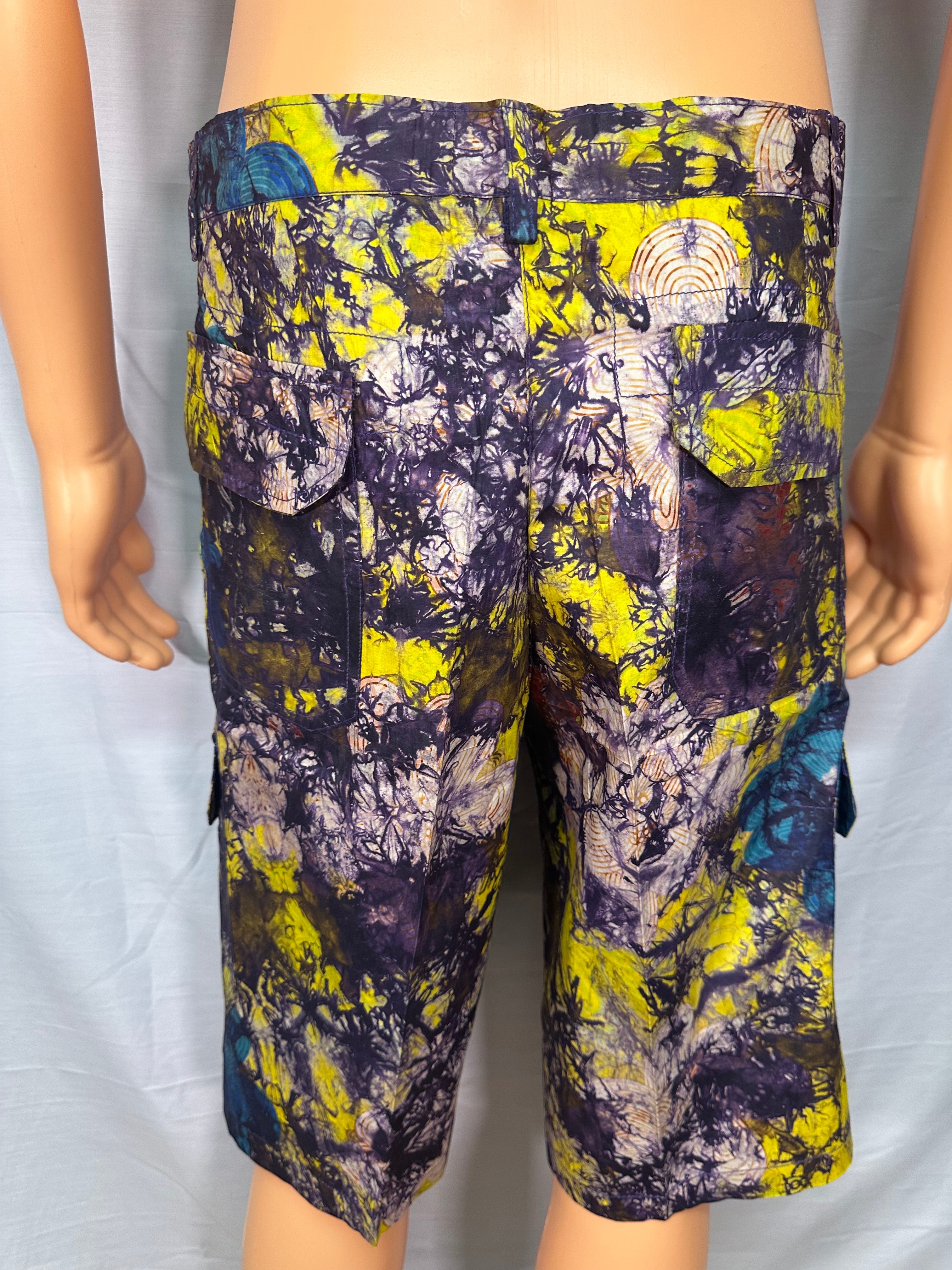 Short cargo Temlay - Jaune et violet